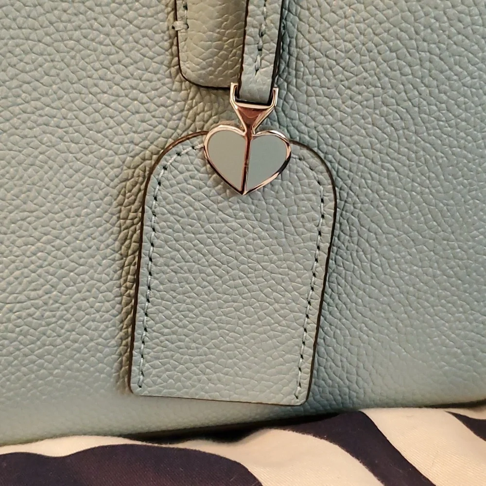 kate spade Margaux Medium Satchel handbag in hazy blue - Picture 8 of 8